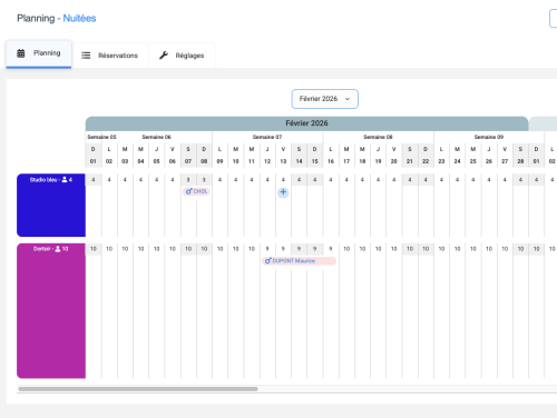 prise de réservation