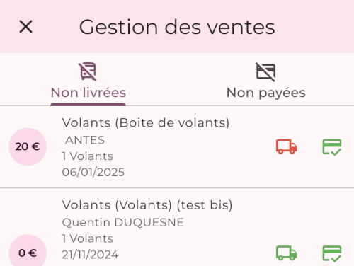 ventes